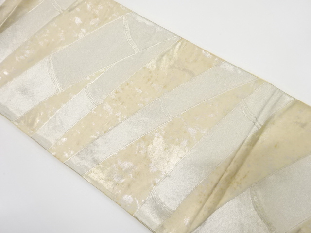 JAPANESE KIMONO / ANTIQUE FUKURO OBI / SILK / WOVEN BAMBOO